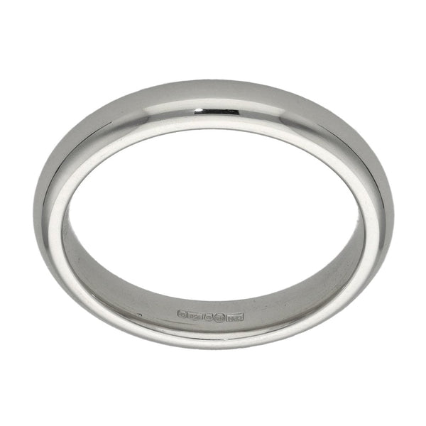 950 Platinum Plain Court Wedding Ring - Size M - 3mm