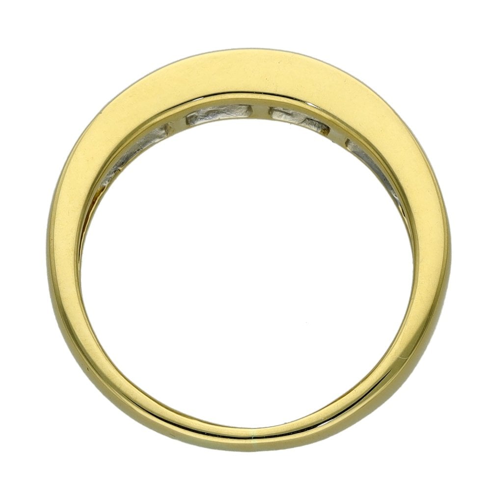 Ladies 18ct Yellow Gold Princess Cut Diamond Eternity Ring