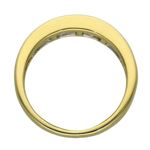 Ladies 18ct Yellow Gold Princess Cut Diamond Eternity Ring
