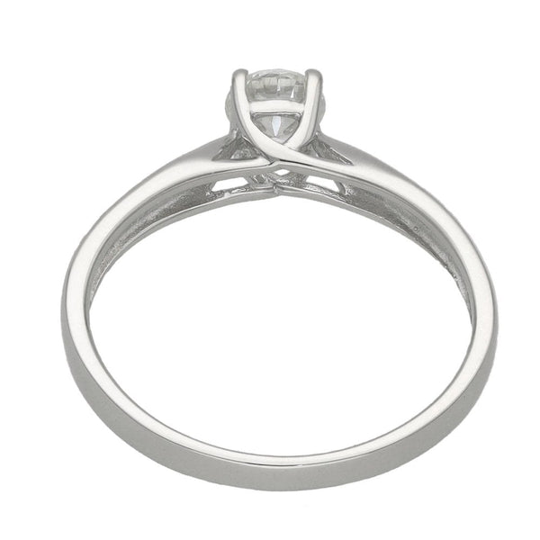 Ladies 18ct White Gold Diamond Solitaire Engagement Ring