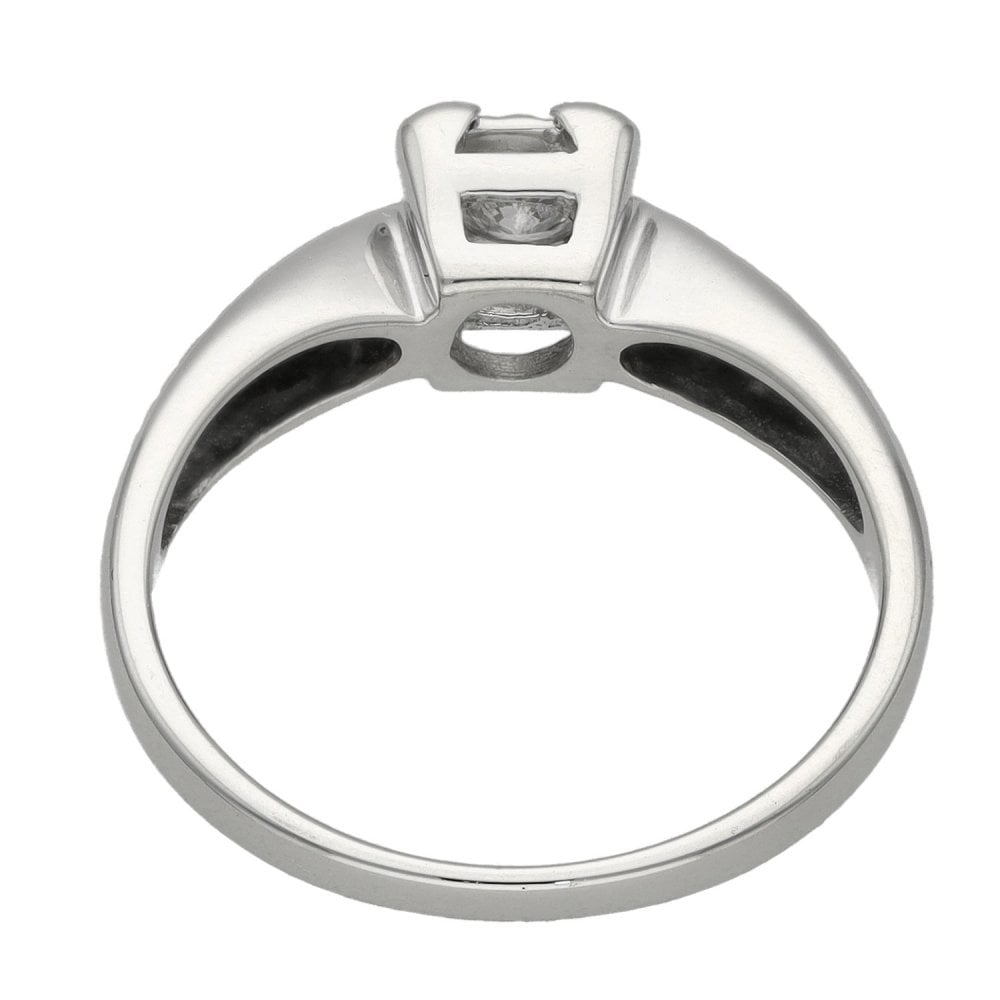 9ct White Gold Diamond Solitaire Engagement Ring - 0.15ct