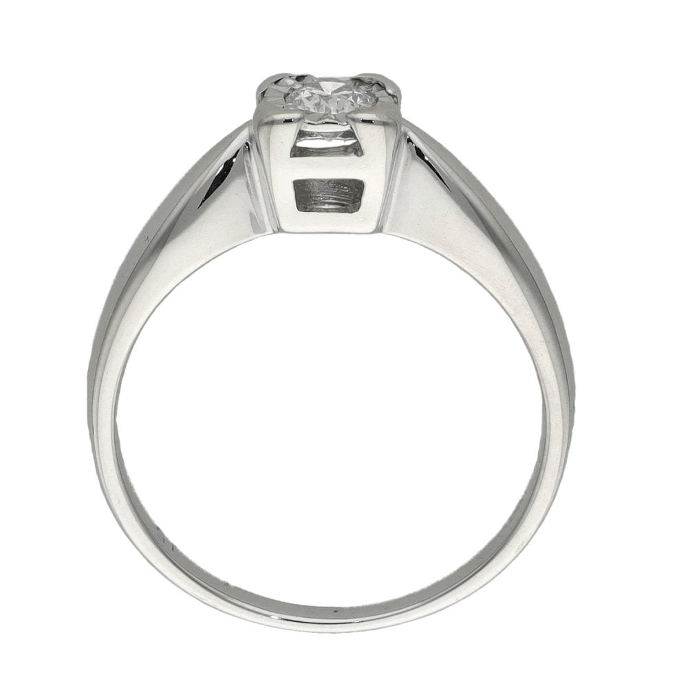 9ct White Gold Diamond Solitaire Engagement Ring - 0.15ct