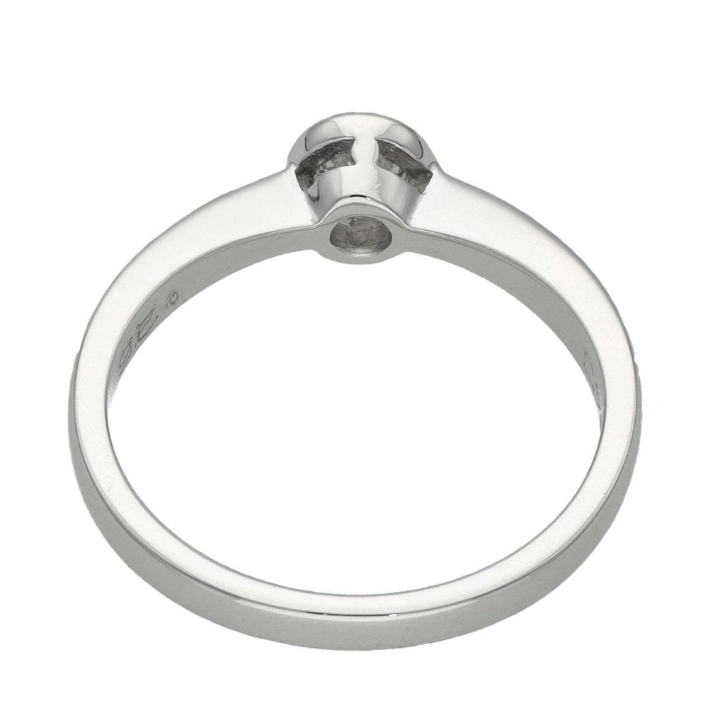 Ladies 18ct White Gold Diamond Solitaire Engagement Ring - 0.25c