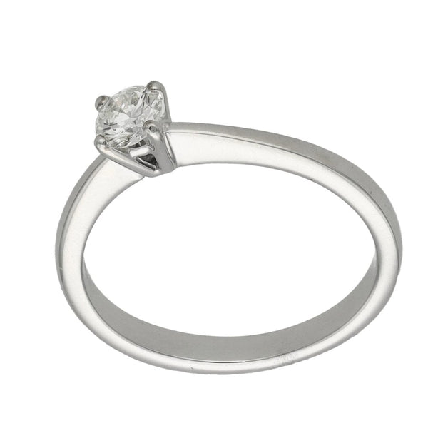 Ladies 18ct White Gold Diamond Solitaire Engagement Ring
