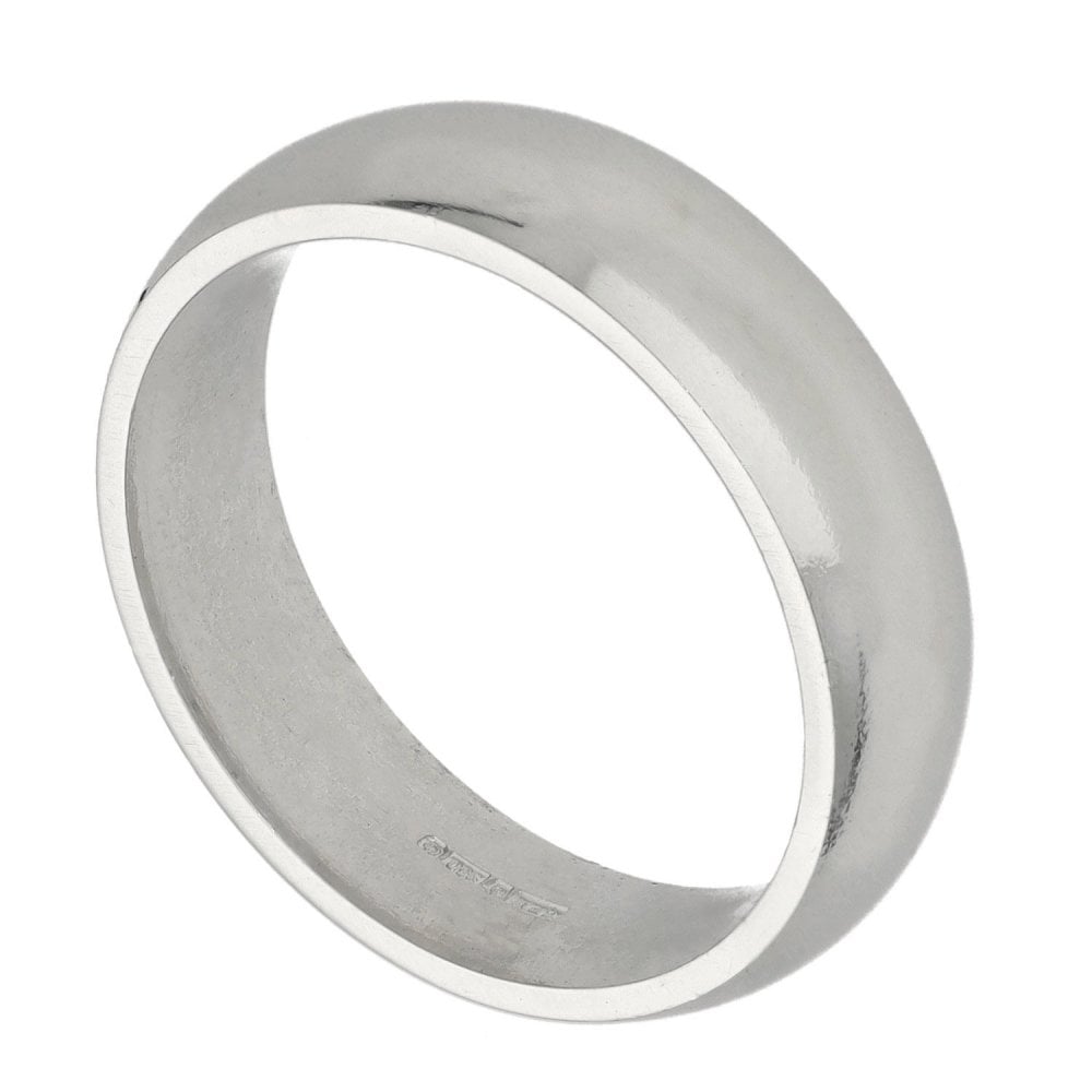 Ladies Platinum Court Wedding Ring - 5mm - Size N