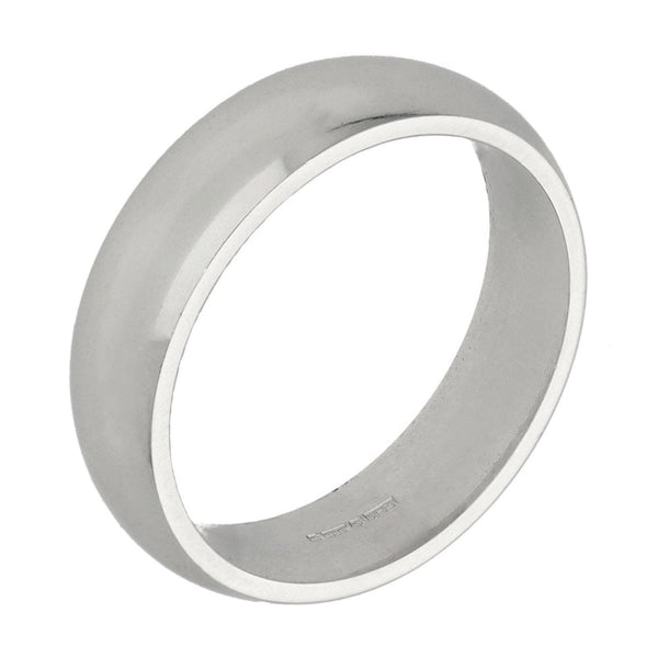 Ladies Platinum Court Wedding Ring - 5mm - Size N