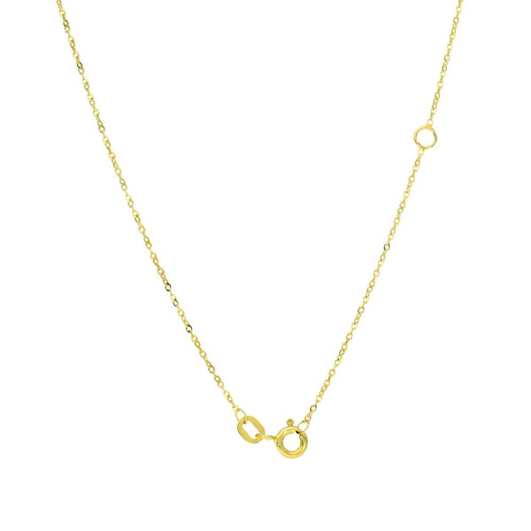 9ct Yellow Gold CZ Pear Drop Pendant & Chain