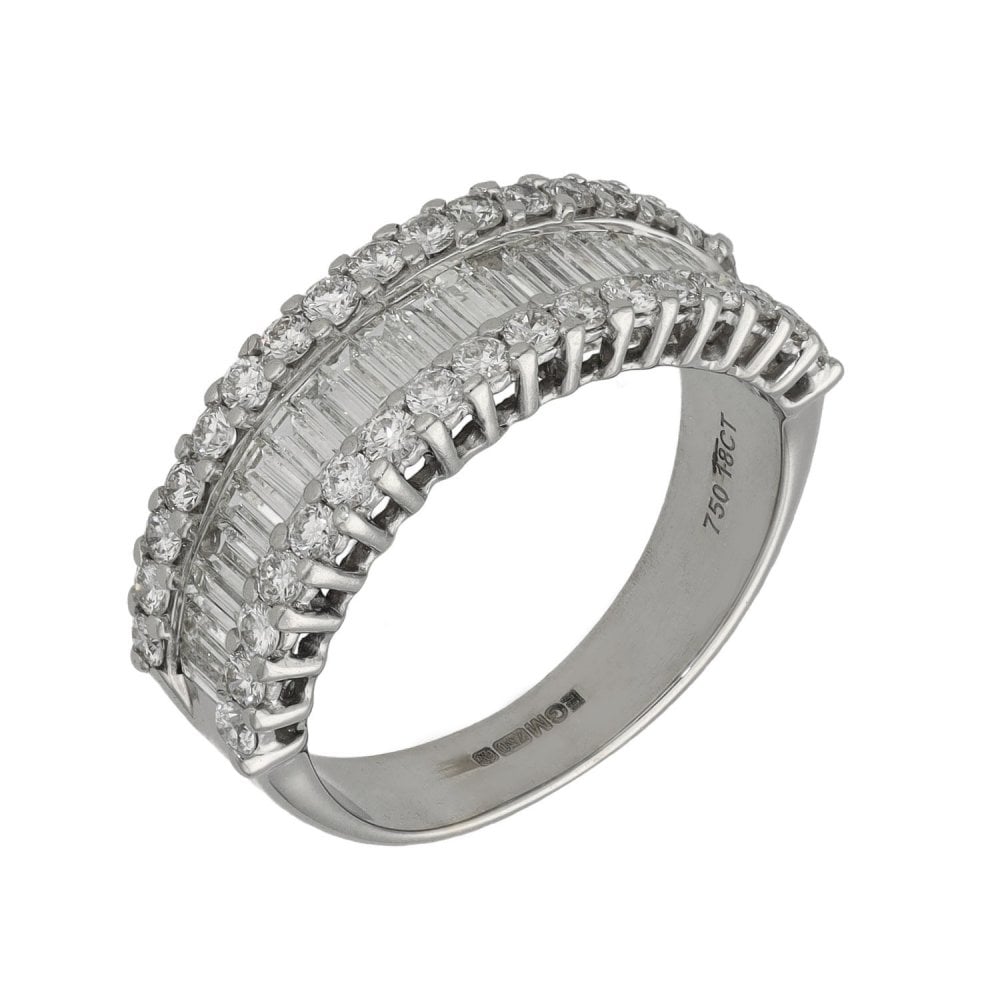 Ladies 18ct White Gold 1.40ct Diamond Eternity Ring - Size J