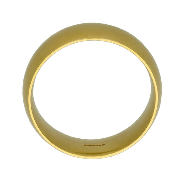 Gents 18ct Yellow Gold Court Wedding Ring - 8mm - Size Z½