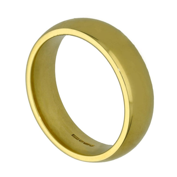 Ladies 18ct Yellow Gold Court Wedding Ring - 5mm - Size K