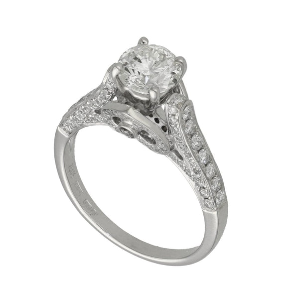 Ladies 18ct White Gold 1.68ct Diamond Encrusted Ring - Size M