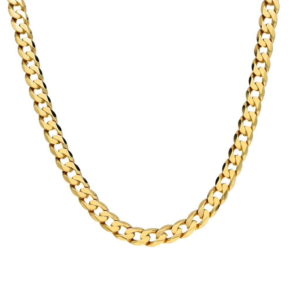 9ct Yellow Gold Gents 19" Curb Chain - 29.6g