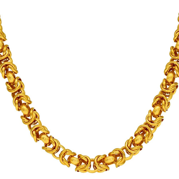 Gents Fine Yellow Gold 24" Byzantine Dragon Chain - 91.3g