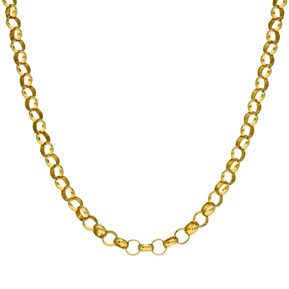 Ladies 9ct Yellow Gold 18" Belcher Necklace - 10.7g