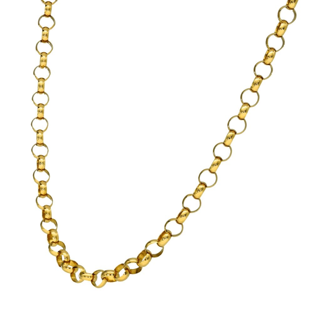 Ladies 9ct Yellow Gold 18" Belcher Necklace - 10.7g