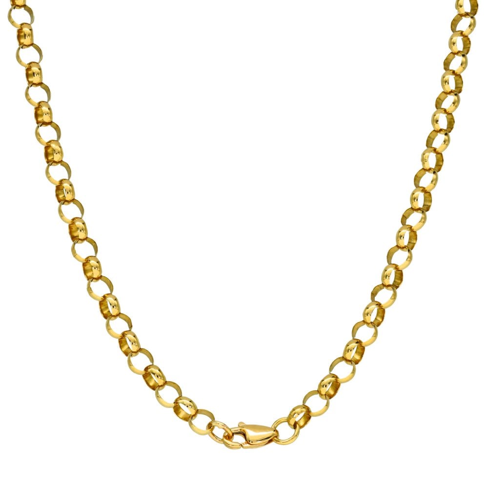 Ladies 9ct Yellow Gold 18" Belcher Necklace - 10.7g