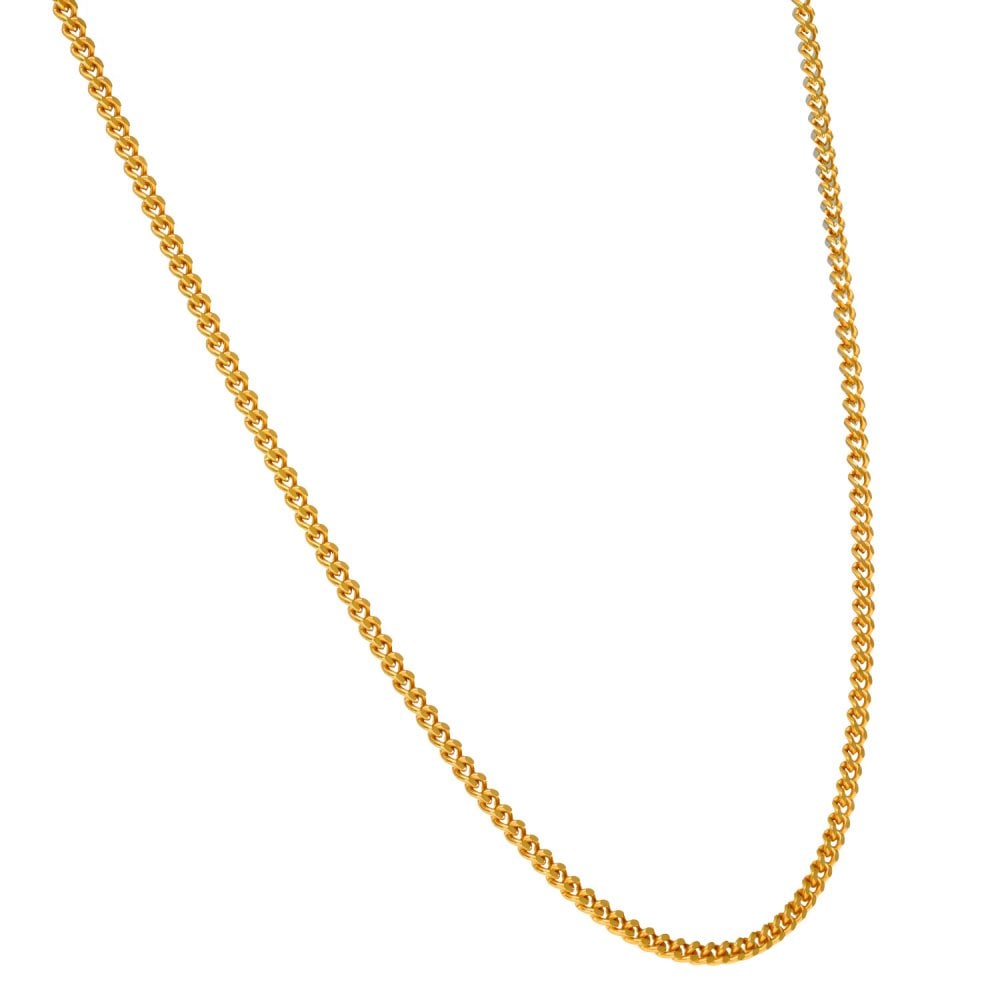 Ladies 9ct Yellow Gold 18" Fine Curb Chain - 5.6g