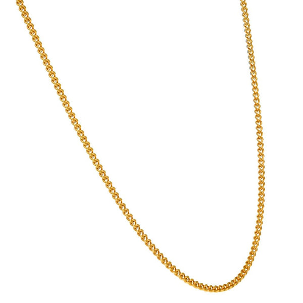 Ladies 9ct Yellow Gold 18" Fine Curb Chain - 5.6g