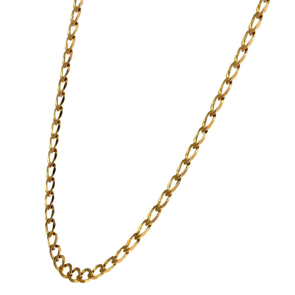 9ct Yellow Gold Gents 18" Curb Chain - 6.4g