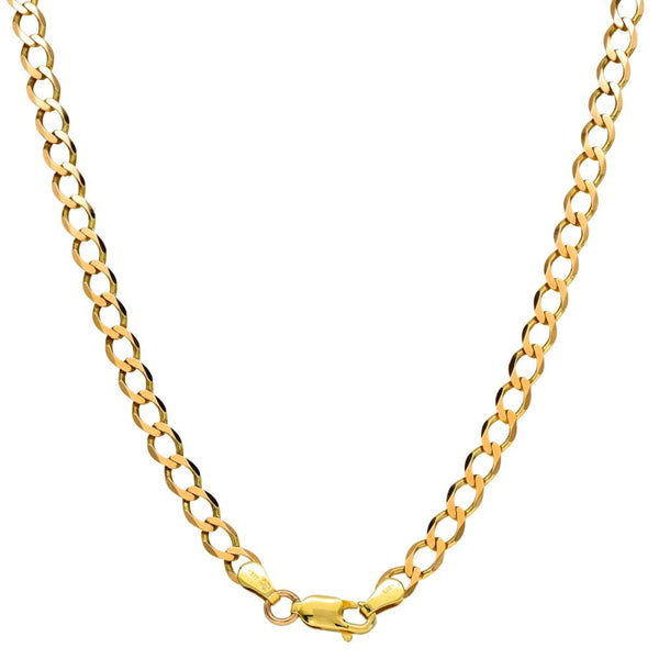9ct Yellow Gold Gents 18" Curb Chain - 6.4g