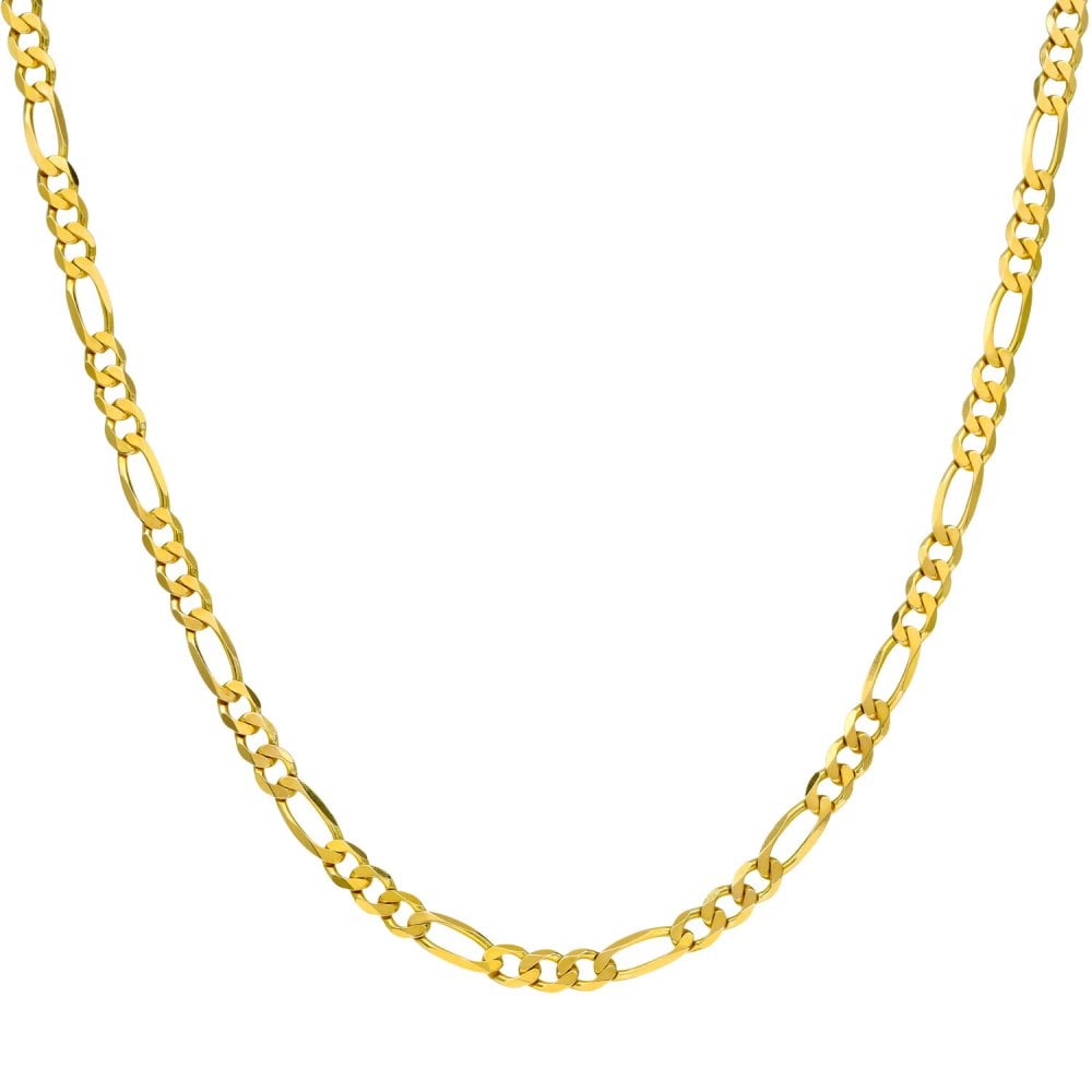 Ladies 9ct Yellow Gold 24" Figaro Chain - 7.9g