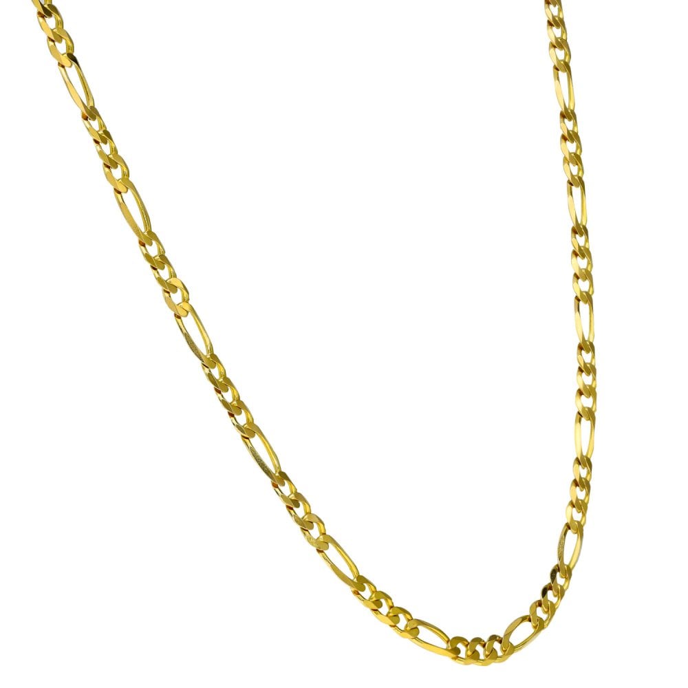 Ladies 9ct Yellow Gold 24" Figaro Chain - 7.9g
