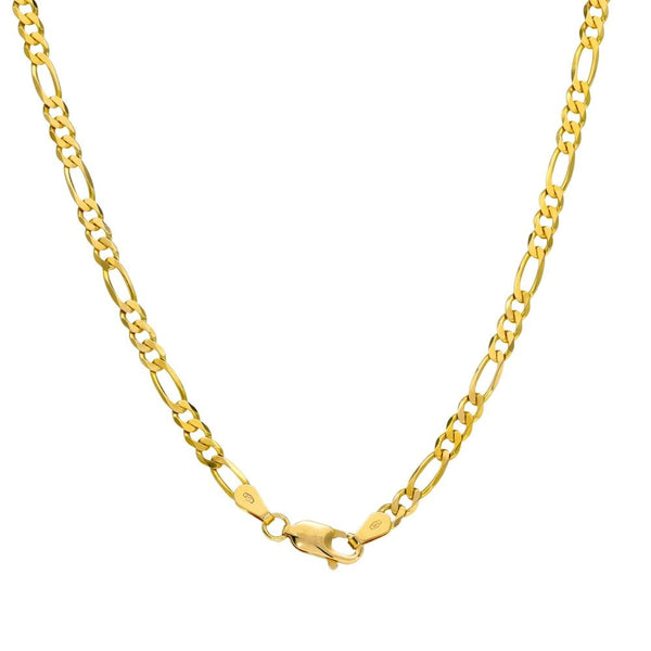 Ladies 9ct Yellow Gold 24" Figaro Chain - 7.9g