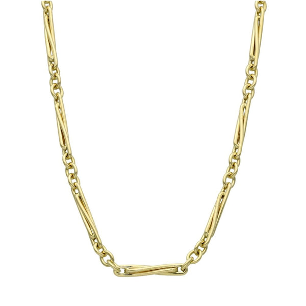 Ladies 9ct Yellow Gold 18" Twist Link Necklace - 21.3g