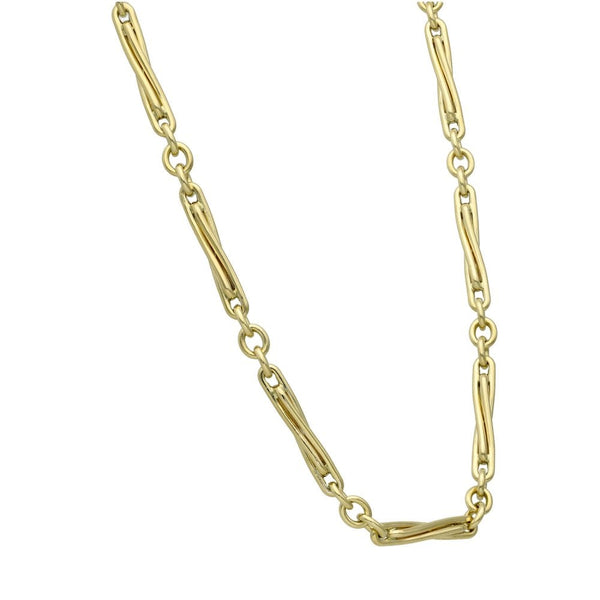 Ladies 9ct Yellow Gold 18" Twist Link Necklace - 21.3g