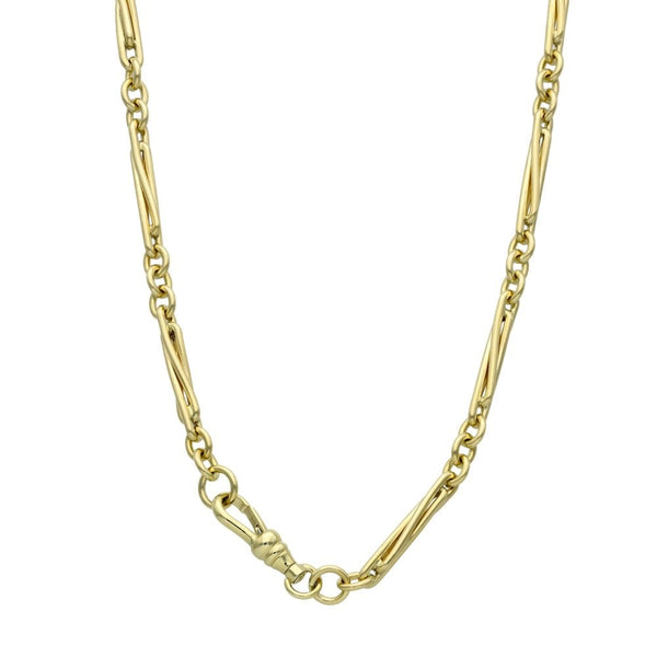 Ladies 9ct Yellow Gold 18" Twist Link Necklace - 21.3g