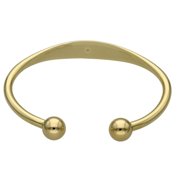 9ct Yellow Gold Identity Bar Torque Bangle - 22.5g