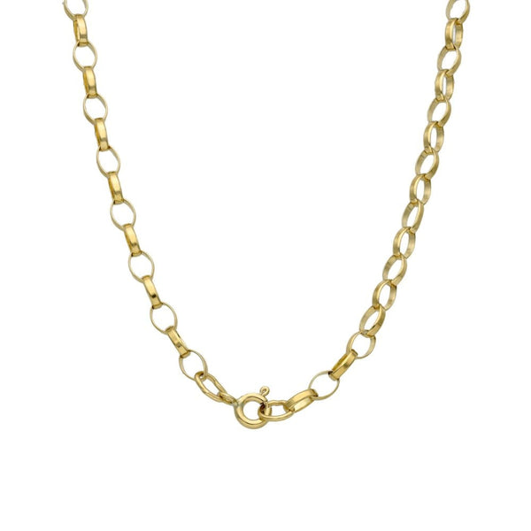 9ct Yellow Gold Crucifix & 24" Belcher Chain - 8.6g