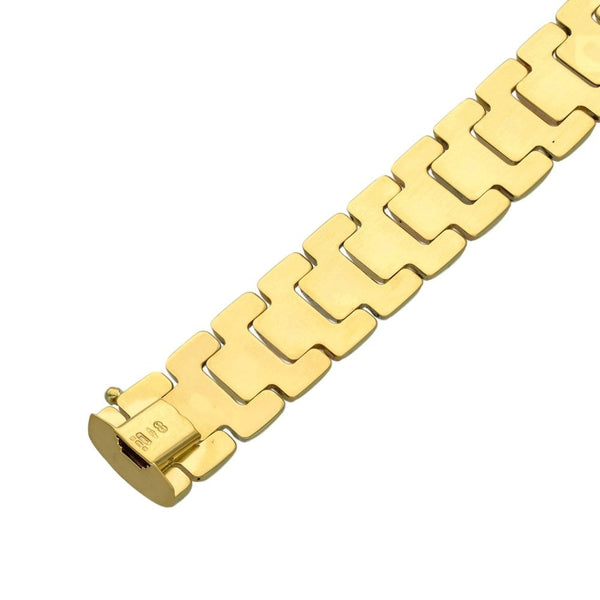 Ladies 18ct Multi Gold 8" Fancy Link Bracelet - 23.0g