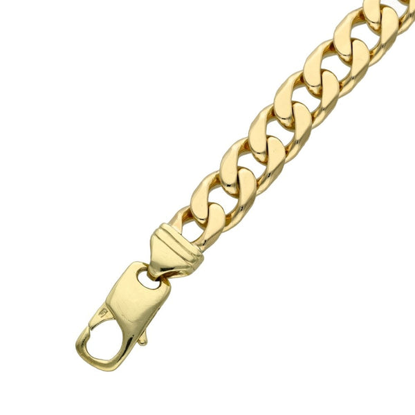 Mens 9ct Yellow Gold Heavy Curb Bracelet - 56.8g