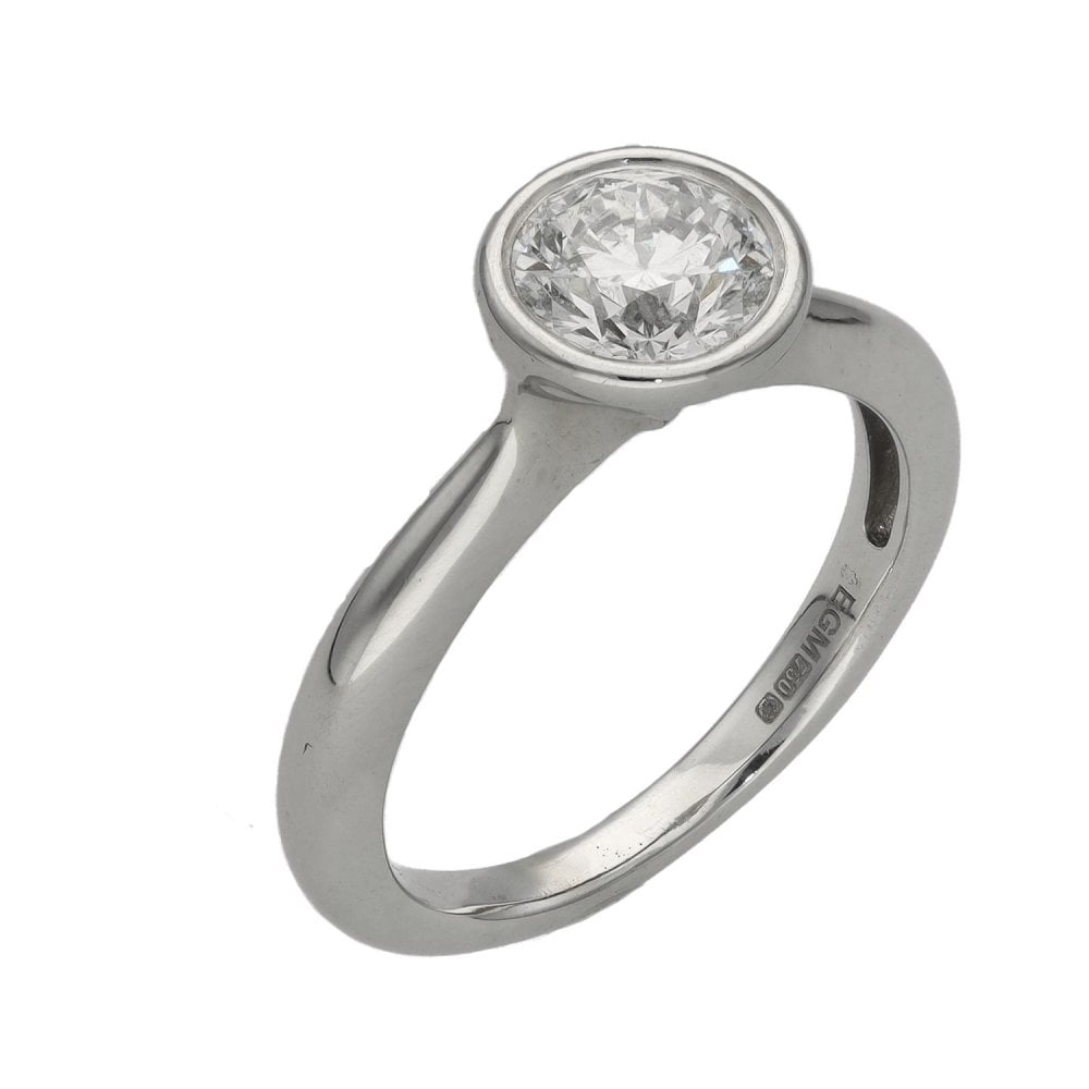 Ladies 18ct White Gold Certified Canadian Ice Diamond Ring