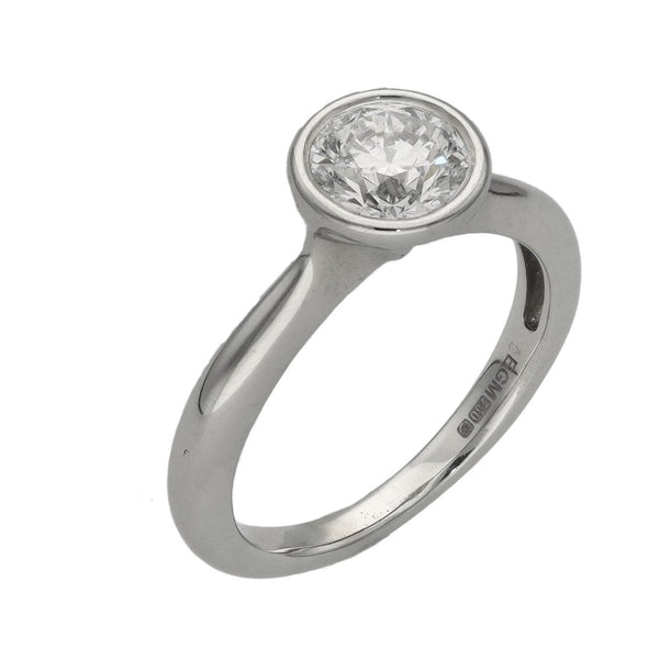 Ladies 18ct White Gold Certified Canadian Ice Diamond Ring