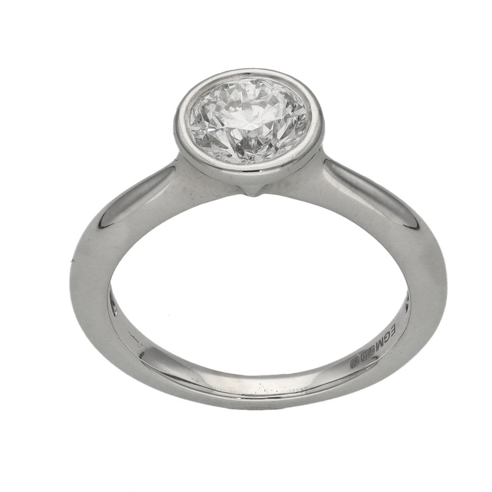Ladies 18ct White Gold Certified Canadian Ice Diamond Ring