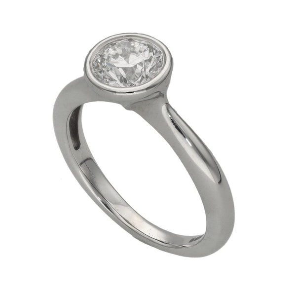 Ladies 18ct White Gold Certified Canadian Ice Diamond Ring