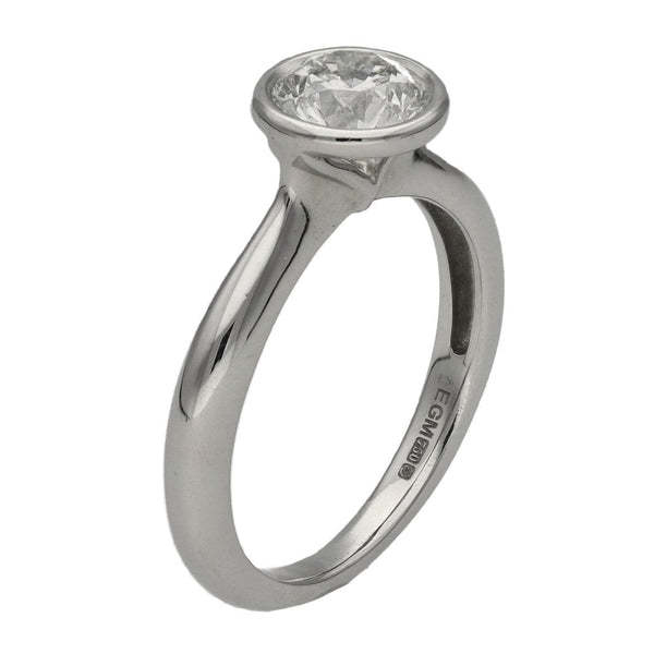 Ladies 18ct White Gold Certified Canadian Ice Diamond Ring