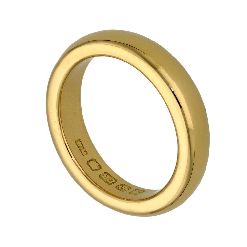 22ct Yellow Gold Wedding Ring - Size P - 5mm