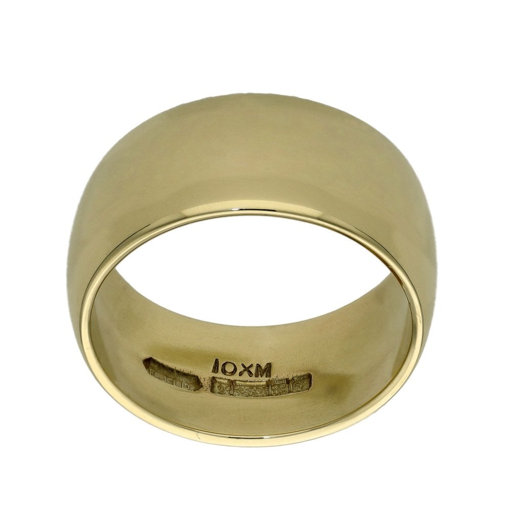 9ct Yellow Gold 10mm Wedding Ring - Size Q