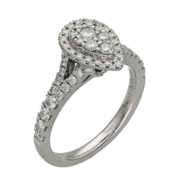 Vera Wang LOVE 18ct White Gold Diamond Cluster Ring - 0.70ct