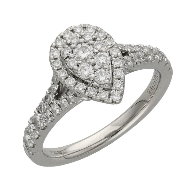 Vera Wang LOVE 18ct White Gold Diamond Cluster Ring - 0.70ct