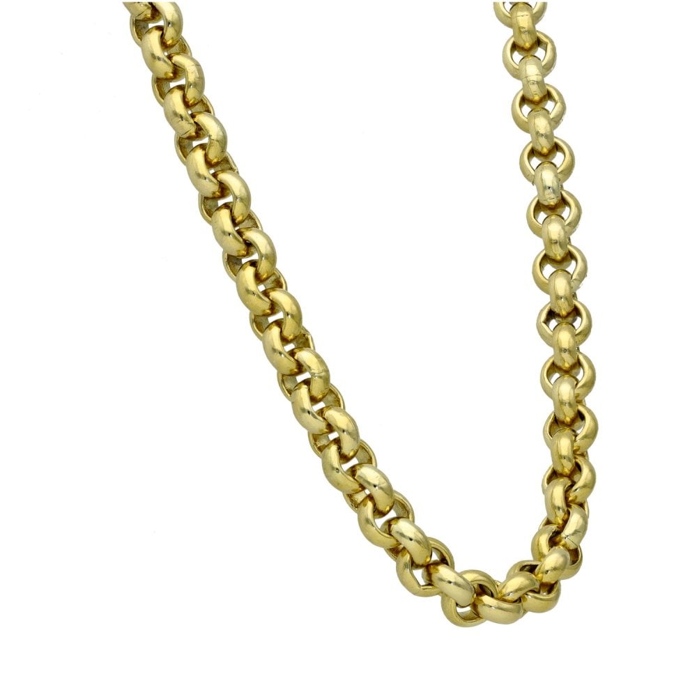 9ct Yellow Gold Heavy Belcher Chain - 18" - 74.6g