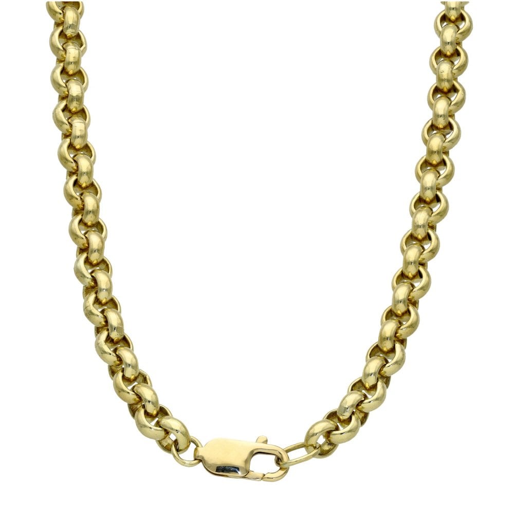 9ct Yellow Gold Heavy Belcher Chain - 18" - 74.6g