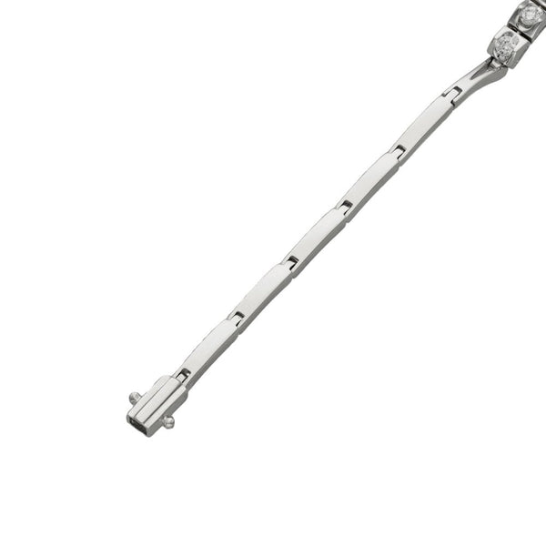 Ladies 18ct White Gold Diamond Set Bracelet - 7" - 0.50ct