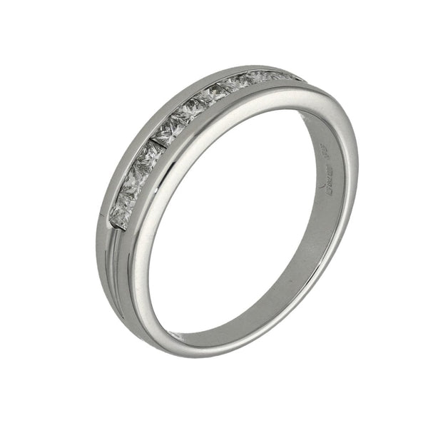Ladies 18ct White Gold Princess Cut Diamond Set Eternity Ring