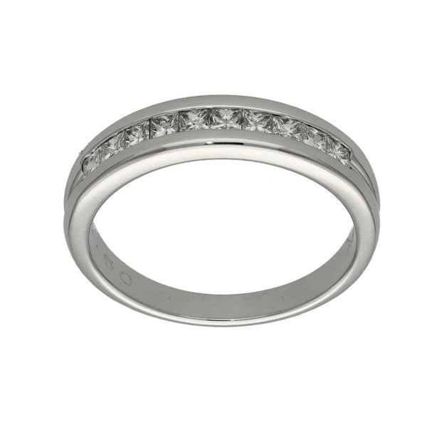 Ladies 18ct White Gold Princess Cut Diamond Set Eternity Ring