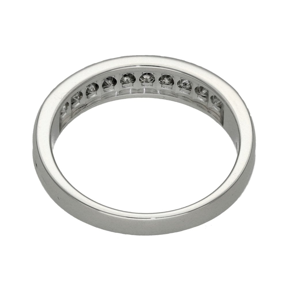 Ladies 18ct White Gold Princess Cut Diamond Set Eternity Ring
