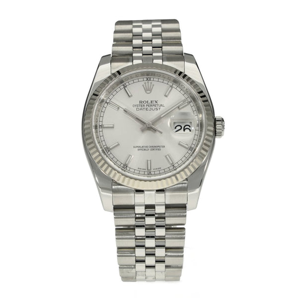 Datejust 36 116234 - Gents Watch - Silver Baton Dial - 2015